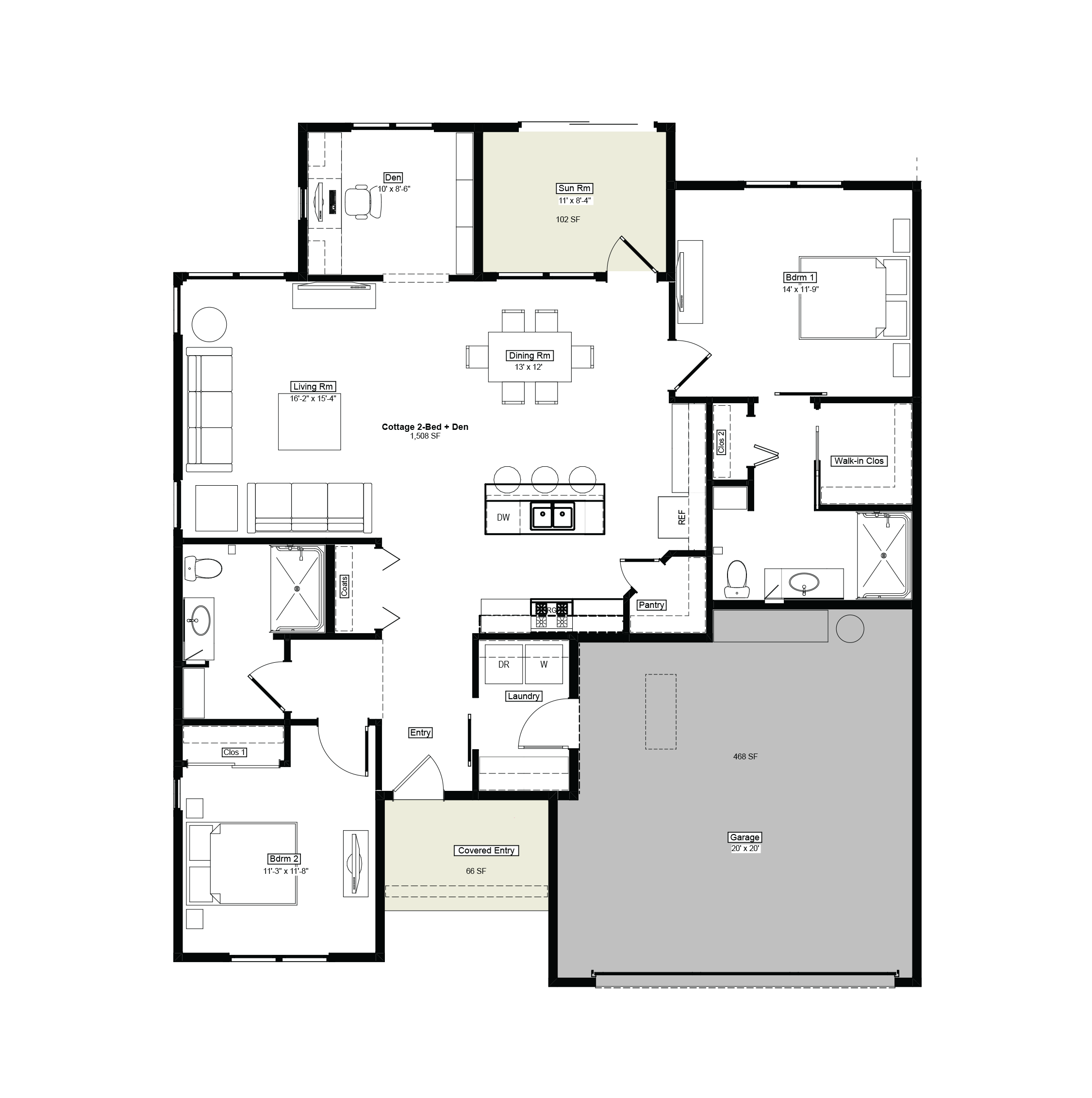 The Windsor | Two-Bedroom with Den